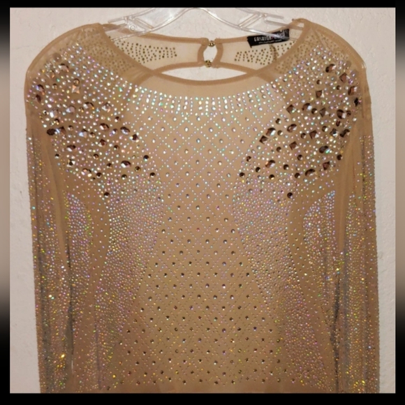 Fashion Nova "Studs & Stones Midi Dress" (1X) - Picture 6 of 16